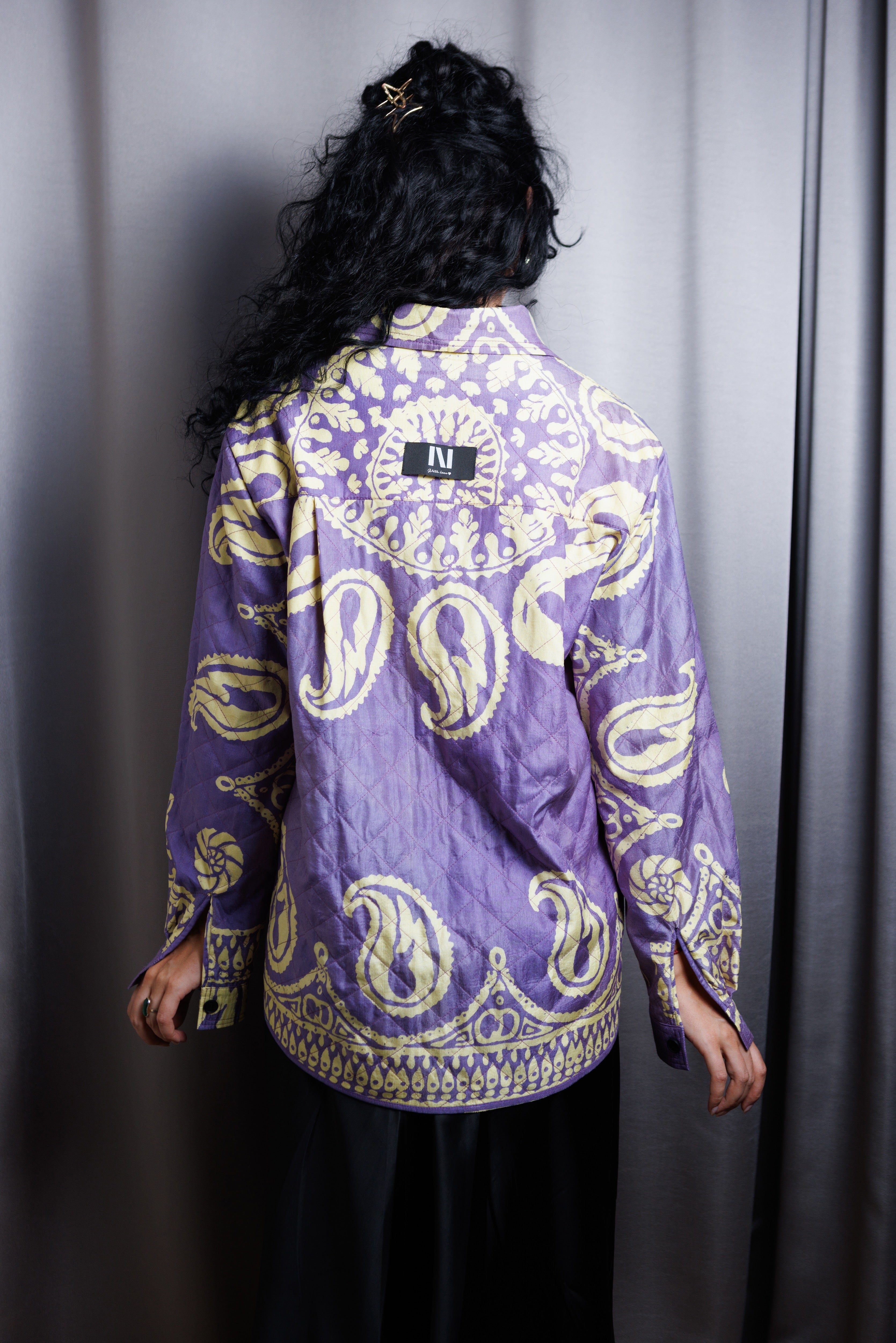 LEYLI Shirt • Purple & cream