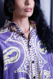 LEYLI Shirt • Purple & cream