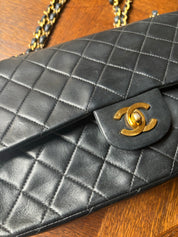 CHANEL • Timeless 25 double flap bag • Black