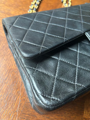 CHANEL • Timeless 25 double flap bag • Black