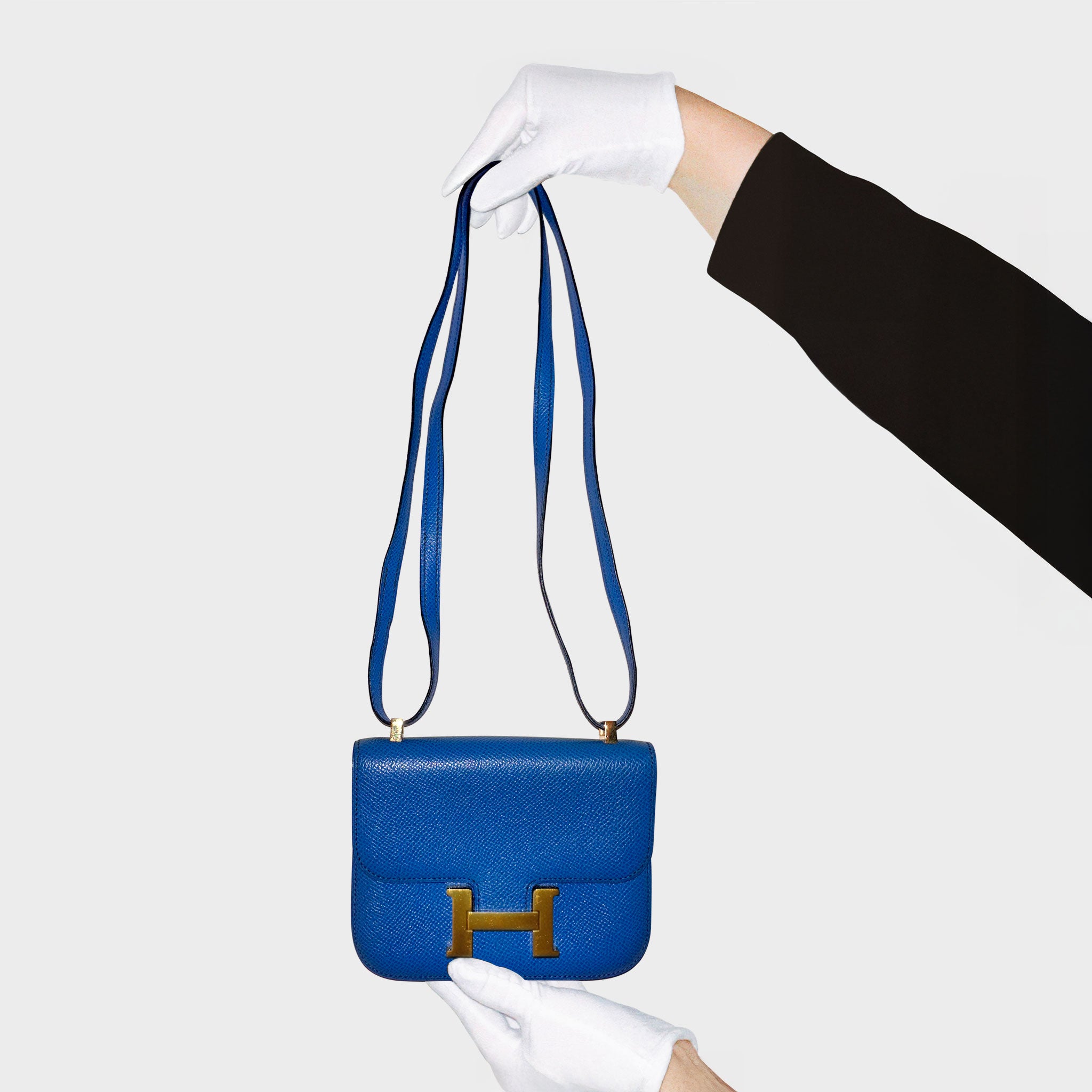 HERMÈS • Rare Constance 14 micro bag • Blue