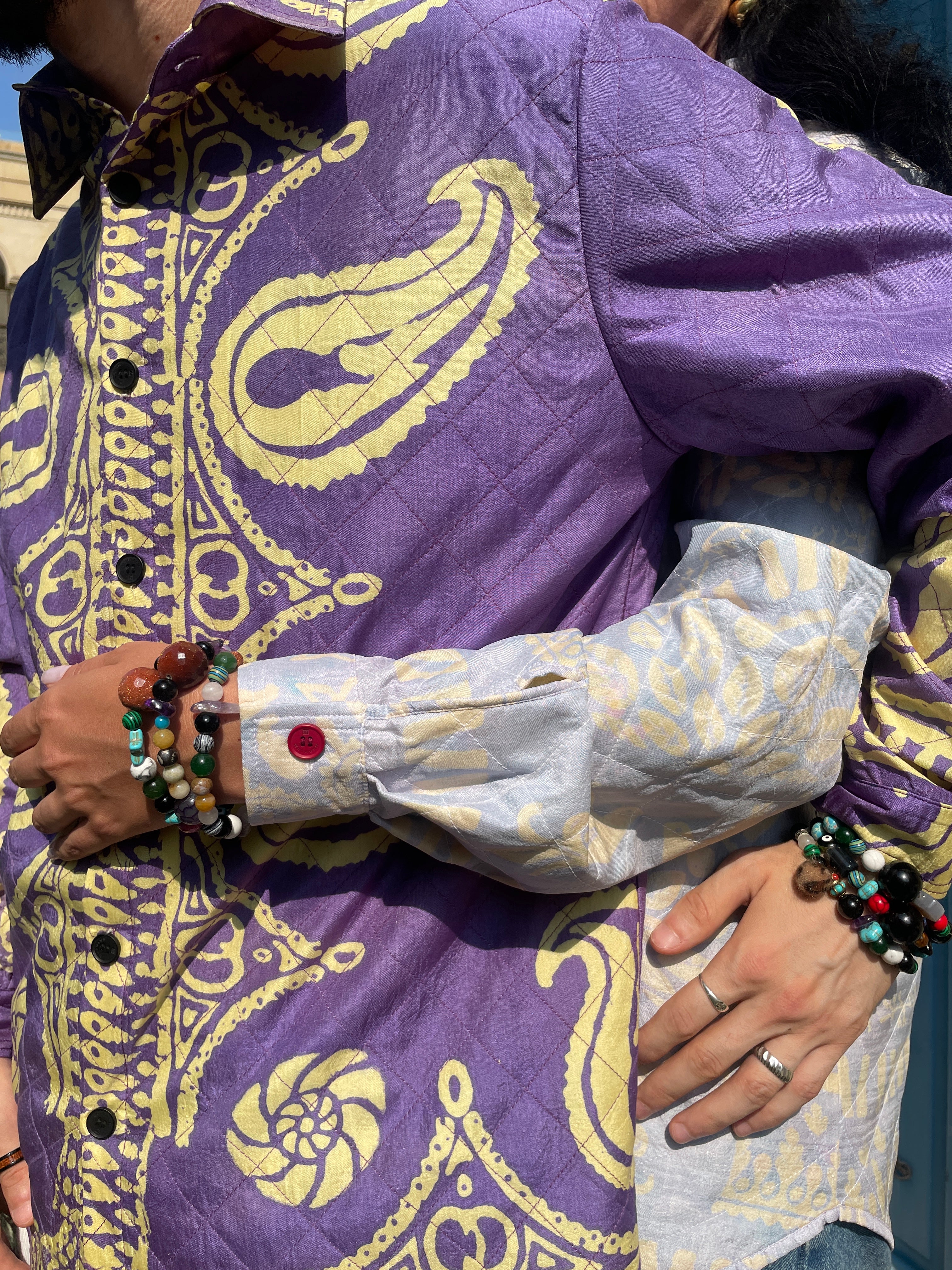 LEYLI Shirt • Purple & cream