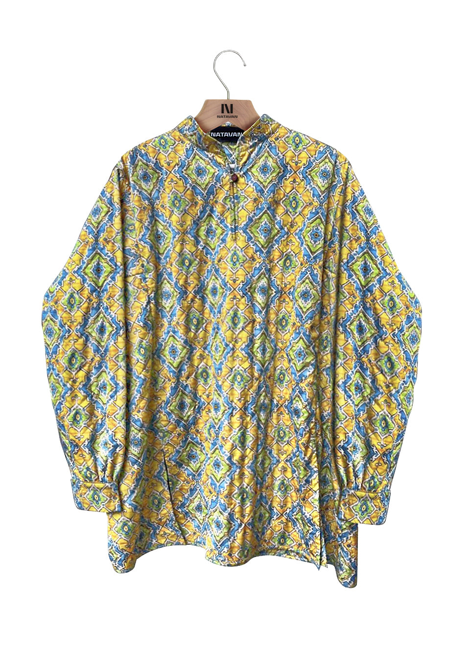 SULTANAN Shirt • Yellow, light green & sky blue