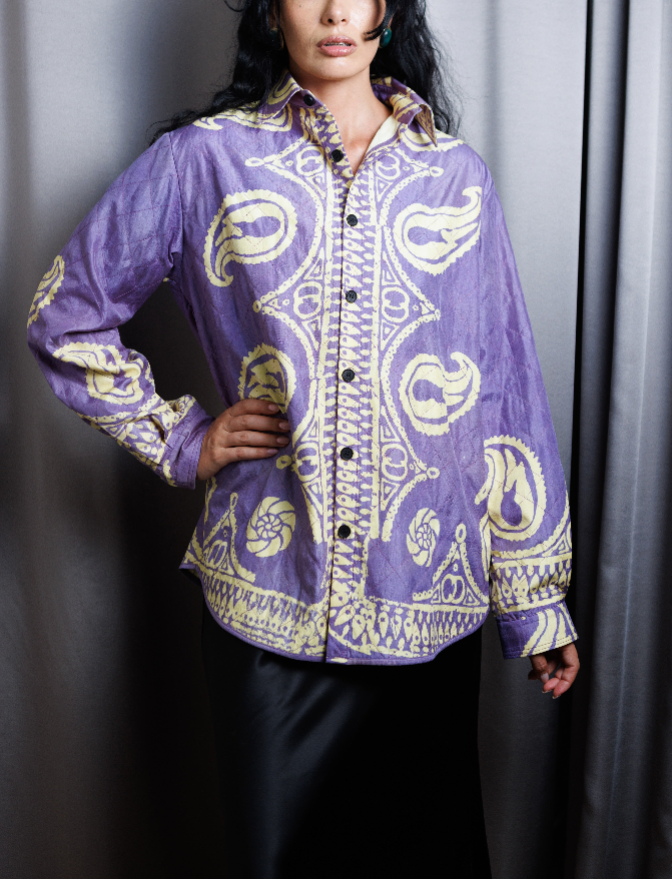 LEYLI Shirt • Purple & cream