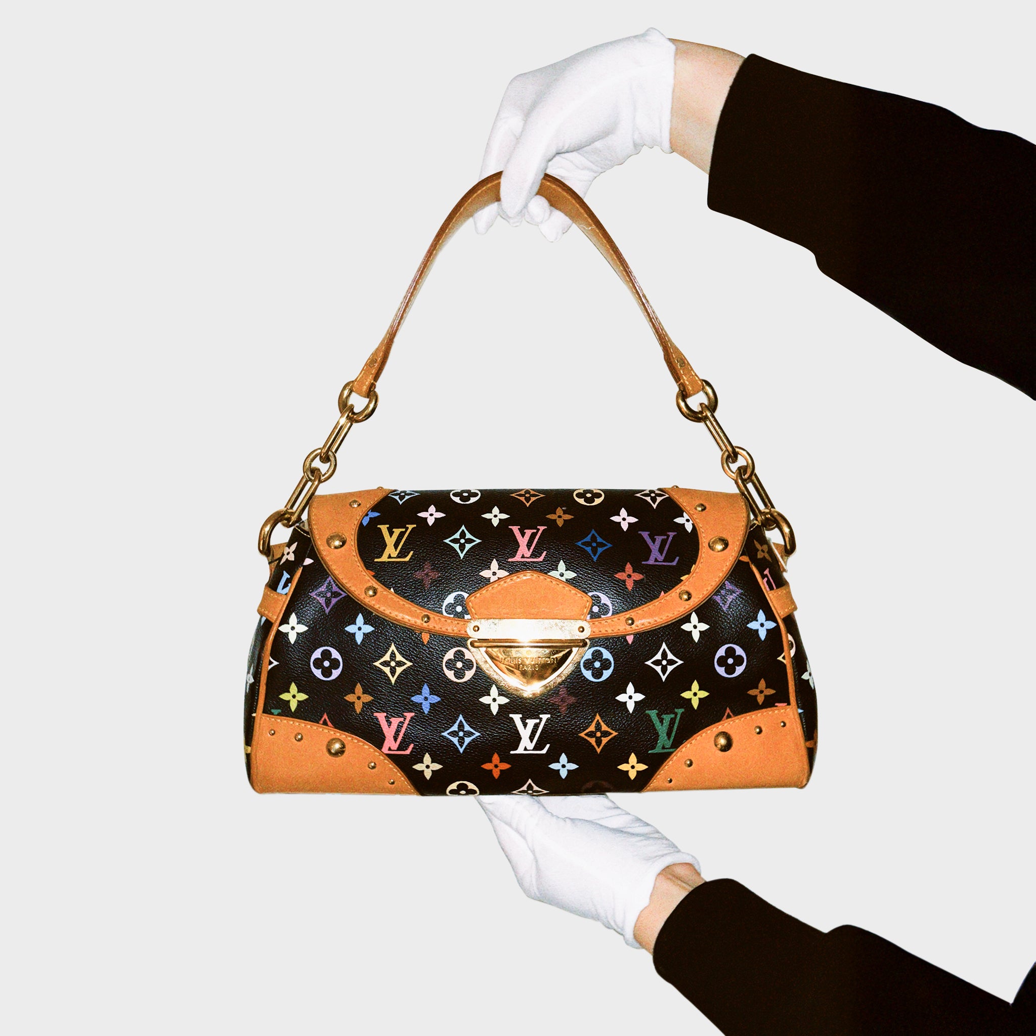 Louis Vuitton x Murakami • Multicolor Beverly MM black